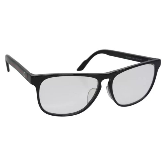 GUCCI Web Sherry Line Date Glasses Sunglasses plastic Black Red Auth